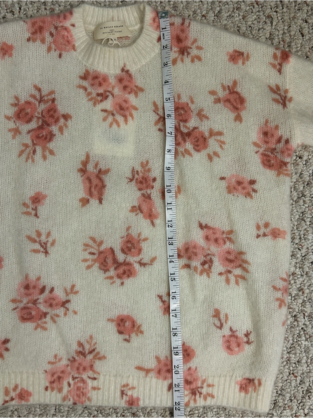 Sezane Eloisa Jumper - Small Pink Flowers - XXS - Picture 9 of 11